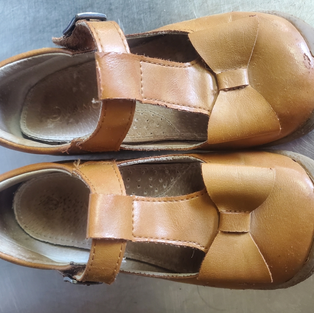 L'amour Emm T-strap Bow Shoes, Caramel Brown